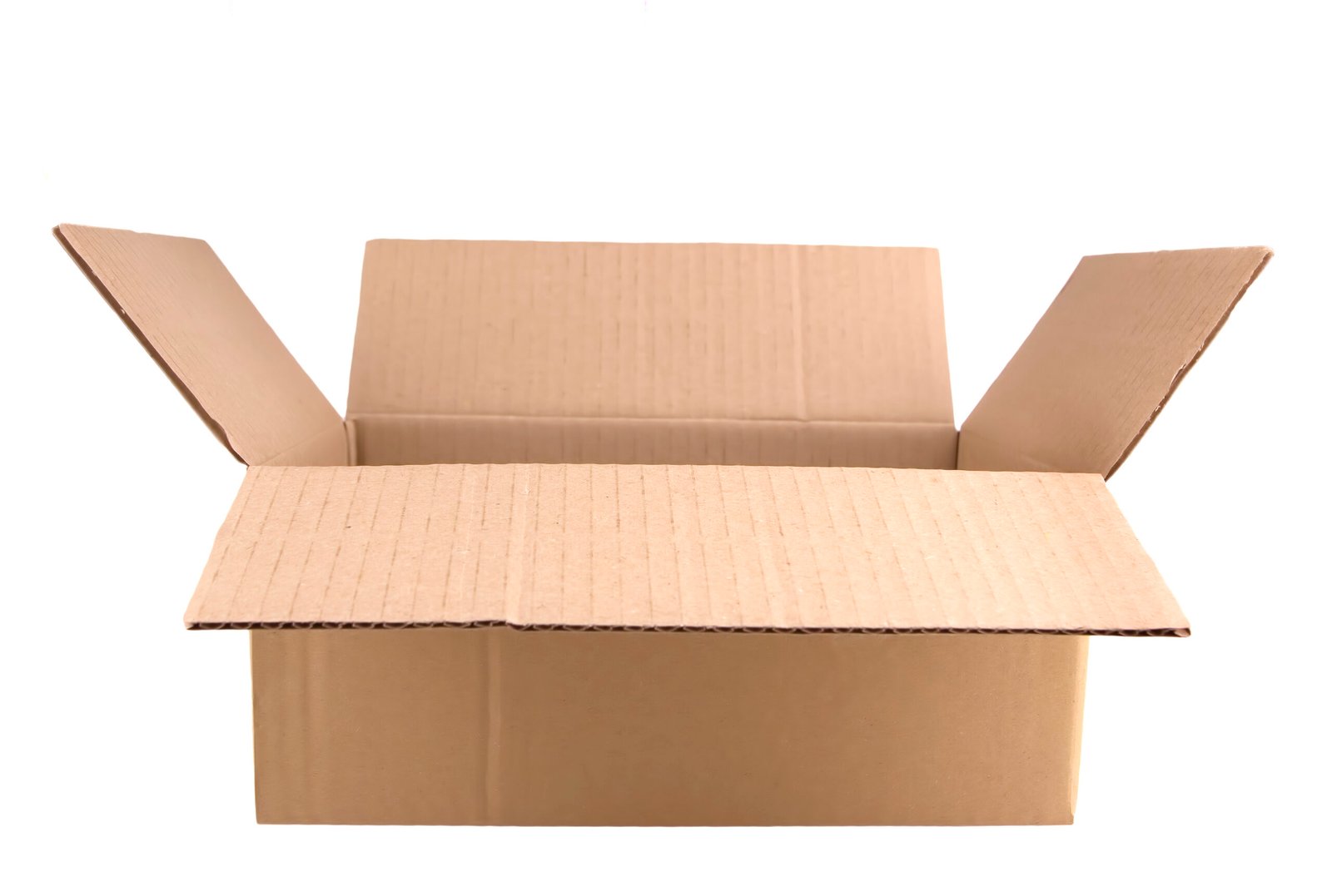 cardboard box isolated on white background.